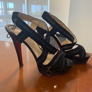 Christian Louboutin Black Sandal Platform Shoes